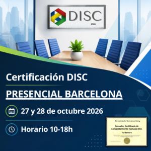 Curso Certificación presencial BARCELONA 27-28 DE OCTUBRE 2026