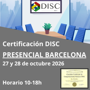 Curso Certificación presencial BARCELONA 27-28 DE OCTUBRE 2026