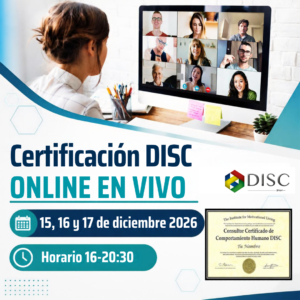 Curso Certificación 3x4,5 HORAS ONLINE EN VIVO 15, 16 y 17 de diciembre 2026 HORARIO TARDE